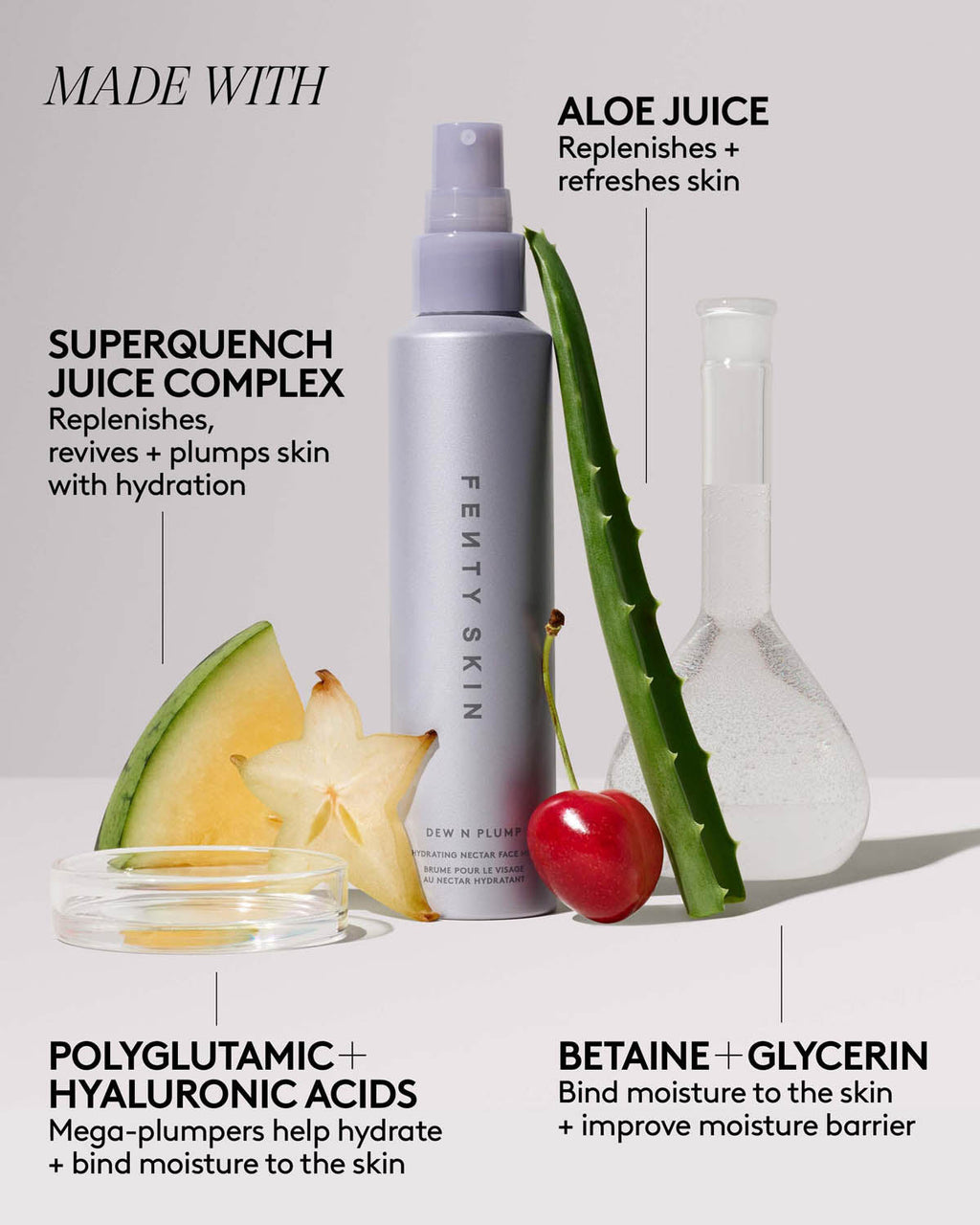 Dew N Plump Trio: Dew N Plump Face Mist, Serum + Slushie Mask