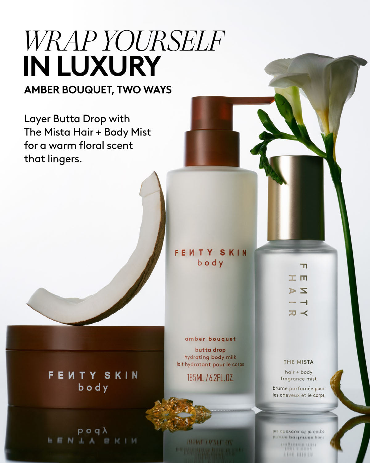 Butta Drop Whipped Oil Body Cream with Tropical Oils + Shea Butter ¡ª Amber Bouquet